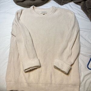 Goodthreads Off-White Ribbed Knit Sweater